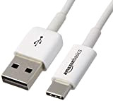 Amazon Basics Câble USB Type-C vers USB-A 2.0 mâle - Couleur Blanc, 0.9 m