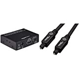 Amazon Basics - Convertisseur d'extracteur Audio, HDMI vers HDMI + Audio (SPDIF + RCA stéréo) & Câble Optique Audio numérique ...
