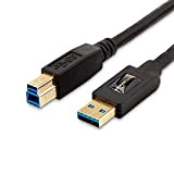 Amazon Basics HL-002571 Câble USB 3.0, USB-A vers USB-B, 2,7 m, noir
