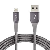 Amazon Basics Lot de 12 Câble Nylon à double tressage USB type A et connecteur Lightning , 3 m- Gris ...