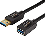 Amazon Basics Lot de 2 rallonges de câble USB 3.0 Connecteurs mâle A vers femelle A 1,8 m