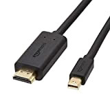 Amazon Basics Mini Câble DisplayPort vers HDMI avec Connecteurs Plaqué or, Signal Audio Numérique Clair et Résolution Full HD - ...