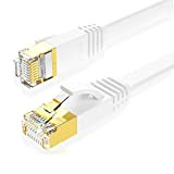 Amazon Brand - Eono Cat 8 Plat Câble Ethernet, CAT8 Câble Ethernet LAN RJ45 Réseau SFTP Vitesse 40Gbps 2000MHz Compatible ...
