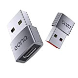Amazon Brand - Eono Type C Femelle vers USB mâle 2.0 Adaptateur, Lot de 2, USB-C Aluminium Adaptateur Compatible avec ...