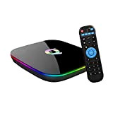 Android TV Box, Q Plus Android 10.0 TV Box 4GB RAM/32GB ROM H616 Quad-Core Support 2.4Ghz WiFi 6K HDMI DLNA ...