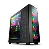anidees Boîtier PC Gaming AI Crystal XL Pro RVB Complet Tour en Verre trempé XL-ATX/E-ATX/ATX, Comprend des Ventilateurs RGB 120x5 ...