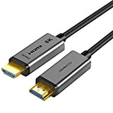 ANNNWZZD Câble HDMI Fibre Optique 10M, Haute Vitesse 48Gbps HDMI 2.1 Cable Supporte 8K@60Hz HDR, YUV 4:4:4