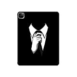 Anonymous Man in Black Suit Tablet Etui Coque Housse pour iPad Pro 12.9 (2021)