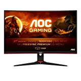 AOC Écran gaming C27G2ZE 68 cm (27 pouces) (FHD, HDMI, DisplayPort, hub USB, FreeSync, temps de réponse 0,5 ms (MPRT), 240 Hz, 1920 x 1080) noir/rouge