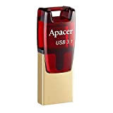 Apacer AH180 64 Go 64 Go USB 3.1 (3.1 Gen 2) Type-A/Type-C Gold, Red USB Flash Drive – USB Flash Drives (USB 3.1 (3.1 Gen 2), Type-A/Type-C, Swivel, Gold, ...