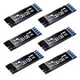 APKLVSR Lot de 6 modules d'affichage OLED Driver IIC I2C Serial Display Board Auto-Lumineux Compatible avec Arduino Raspberry PI (Blanc, ...