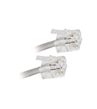 APM 570840 - Cordon ADSL Rj11 Mâle/Mâle de couleur Blanc 2M - Cordon doux et flexible pour relier à un ...
