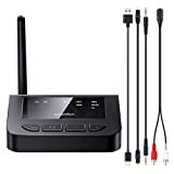 aptX LL Émetteur Bluetooth TV - SOOMFON Transmetteur Audio Bluetooth 5.0 avec Réglage du Volume, Adaptateur Bluetooth pour Téléviseur/PC, aptX ...