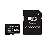 ARCANITE 128 Go Carte Mémoire microSDXC avec adaptateur SD - A1, UHS-I U3, V30, 4K, C10, microSD, Vitesse de lecture ...