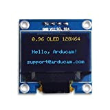 ARCELI Module OLED 0,96 Pouce 12864 128x64 Bleu Blanc Pilote I2C Série Auto-Lumineux Panneau d'affichage pour Arduino Raspberry PI