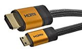 ARICONA Câble Mini HDMI type C vers HDMI type A - câble premium avec connecteurs plaqués or supporte Full HD, ...