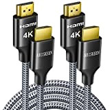 ARISKEEN Câble HDMI 4K 3M 2 Pièces, 4K@60Hz Câble HDMI 2.0 18Gbps Haute Vitesse, Nylon Tressé Support 3D, HDR, UHD ...