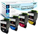 Aseker Compatible Cartouche de Toner pour Lexmark CX410de CX410dte CX410e CX510de CX510dthe CX510dhe Imprimante Haut Rendement 4000 & 3000 Pages ...