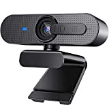 ASHU Streaming Webcam1080P Full HD avec Couvercle de confidentialité, Caméra Web Autofocus, Double Microphone Stéréo pour Zoom, Skype, Chat vidéo, ...