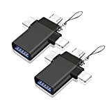 Askoppo Adaptateur USB C OTG, 3 en 1 Micro USB/IP/USB-C vers USB 3.0 Femelle, Adaptateur de Conversion Micro vers USB ...
