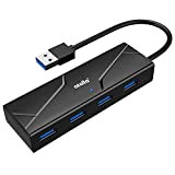atolla Hub USB 3.0 4 Ports, Multiprise USB Ultra Fin pour Transfert de Données 5Gbps, Compatible avec Macbook, PC, Laptop, ...