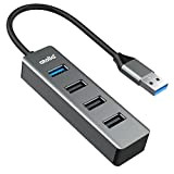 Atolla Hub USB 3.0, répartiteur USB 4 en 1 en aluminium avec 1 port USB 3.0 et 3 ports USB ...
