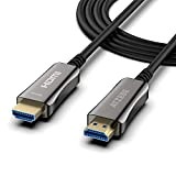ATZEBE Câble HDMI Fibre Optique -10m, HDMI 2.0 Cable Supporte 4K@60Hz HDR, YUV 4:4:4, Haute Vitesse 18Gbps, HDCP 2.2, 3D