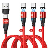 AUFU Câble Magnétique 60W, USB C to USB C Câble de Chargeur Magnétique Charge Rapide et Synchro Données Câble Aimanté ...