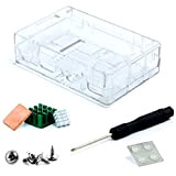 Aukru Transparent Boitier Case pour Raspberry Pi 3 Model B/Raspberry Pi 2 modele B et RasPi B+ (B Plus) avec ...
