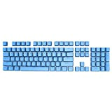 Auleset Sourcingmap Lot de 104 capuchons de clavier mécanique universels en ABS avec rétroéclairage Bleu