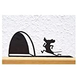 Autocollant trou de souris I couleur: noir mat I trou de souris, souris courante, tatouage mural, décoration, sticker, sticker souris ...