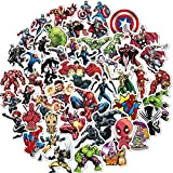 Autocollants de super-héros Avengers pour ordinateur portable (104 pièces), autocollants imperméables Graffiti pour bouteilles d'eau