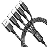 AVIWIS Câble Multi USB, 4 en 1 Multi Chargeur USB Câble en Nylon Tressé avec 2 Micro USB Type C ...