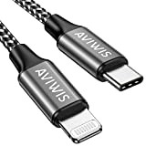 AVIWIS Câble USB C vers Lightning 1M [Certification MFi] Câble USB C Lightning Charge Rapide Power Delivery Compatible avec iPhone ...
