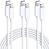 Avoalre Lot de 3 Câbles USB C vers Lightning 2M Certifié MFi Câble Chargeur iPhone USB C Lightning Charge Rapide ...