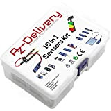 AZDelivery 16 en 1 Kit d'Accessoires avec Capteurs et Modules Compatible avec Arduino et Raspberry Pi incluant Un E-Book!