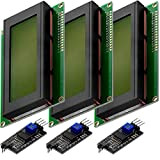 AZDelivery 3 x HD44780 2004 LCD Module afficheur Vert 4x20 caractères de Couleur Noire avec Interface I2C Compatible avec Arduino ...