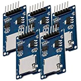 AZDelivery 5 x SPI Reader Mémoire Lecteur Micro SD TF Memory Card Module Shield Compatible avec Arduino incluant Un E-Book!
