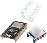 AZDelivery Kit de démarrage ESP32 Dev Kit C NodeMCU – HC-SR501 PIR Détecteur de Mouvement avec Mini Breadboard Compatible avec ...