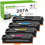 Aztech Cartouche de Toner Compatible pour HP 207A 207X Color Laserjet Pro MFP M283fdw M255dw M282nw M283fdn M255nw W2210A W2210X ...