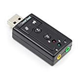Ba30FRllylelly 7.1 Carte Son USB Externe USB vers Prise Jack 3,5 mm Adaptateur Audio numérique Microphone Carte Son pour Mac