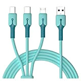 BAFLI Station de Recharge USB Multiports Câble de Chargeur Micro USB Type C 3 en 1 Port Multi-USB Cordon de ...