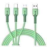BAFLI Station de Recharge USB Multiports Câble de Chargeur Micro USB Type C 3 en 1 Port Multi-USB Cordon de ...