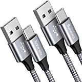 Baiwwa Câble USB C [1.5m, Lot de 2], Résistant 3A Type C Charge Rapide Nylon Tressé Cable Compatible avec Samsung ...