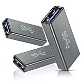 BASESAILOR Adaptateur USB Femelle vers Femelle 3-Pack,Prolongateur Coupleur USB 3.0 Rallonge Adapter Female to Female pour Connecteur Double Deux Extrémités ...