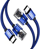BASESAILOR Câble Chargeur USB Type C 2M 2-Pack,Cordon Charge Nylon pour Samsung Galaxy A02s A03s,A12 A13,A21 A22 A23,A31 A32 A33,A41 ...