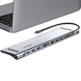 Baseus 11 en 1 Hub USB C Station d'accueil Adaptateur USB C Triple Affichage avec 2 HDMI 4K, 3 USB ...