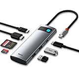 Baseus Hub USB C HDMI 4K 7 en 1 Adaptateur USB C avec HDMI 4K, 100W PD, USB-C et 2 ...