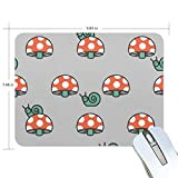 Basics Tapis de souris de gaming en forme de champignon et d'escargot 25 x 20 x 0,5 cm