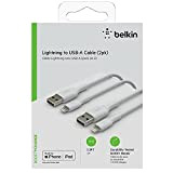 Belkin Câble Lightning (câble Boost Charge Lightning vers USB pour iPhone, iPad, AirPods, câble de recharge certifié MFi pour iPhone, Blanc, ...